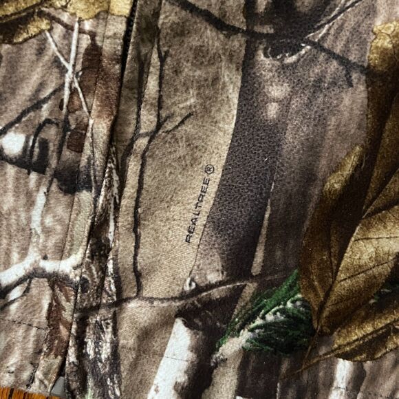 Rocky L/G Realtree Camo Hunting Outdoor Zip Up Hooded Jacket Fleece Brown - Picture 3 of 10